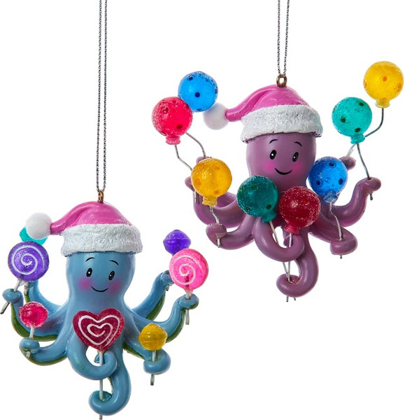 Елочная игрушка Kurt S. Adler Christmas 2024. Осьминог / D4494