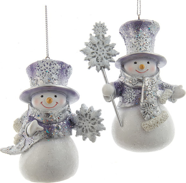 Елочная игрушка Kurt S. Adler Christmas 2024. Серебристый снеговик / E0815