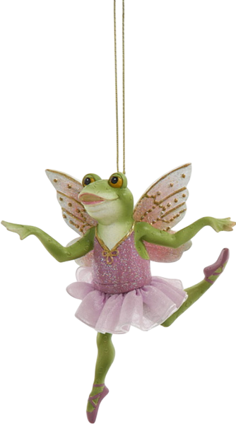 Елочная игрушка Kurt S. Adler Christmas 2024. Лягушка-балерина / E0924 - фото