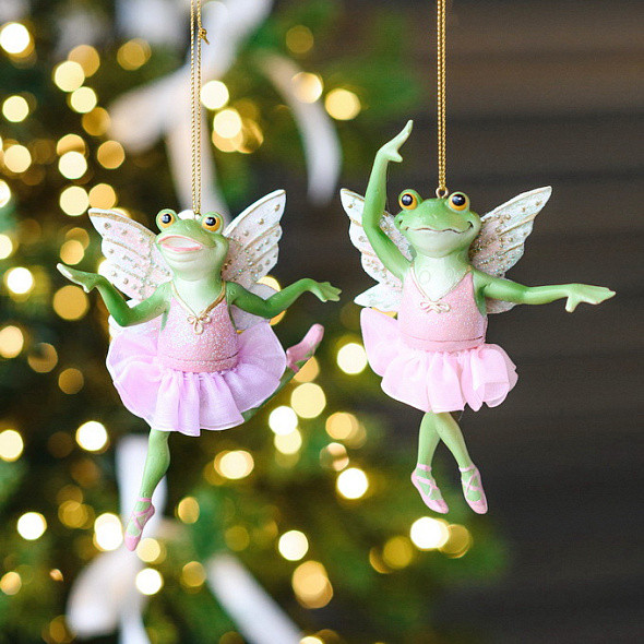 Елочная игрушка Kurt S. Adler Christmas 2024. Лягушка-балерина / E0924