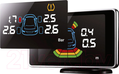 Парковочный радар ParkMaster SteelMate TP-62 с системой контроля давления в шинах - фото