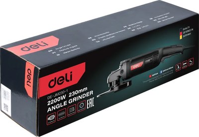 Профессиональная угловая шлифмашина Deli EDE-JM230-1E