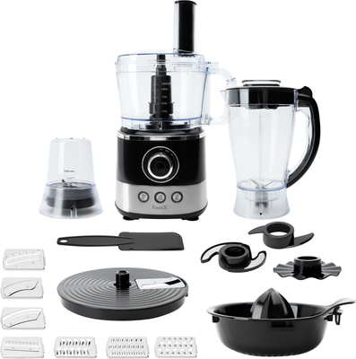 Кухонный комбайн RAGEX R107-015 (черный/серебристый) - фото