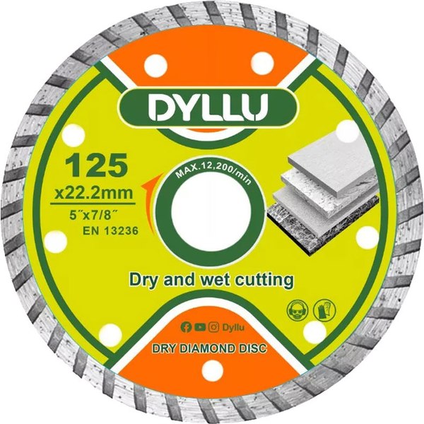 Отрезной диск алмазный DYLLU 125x7.5x22.2мм / DTDC3K03 - фото