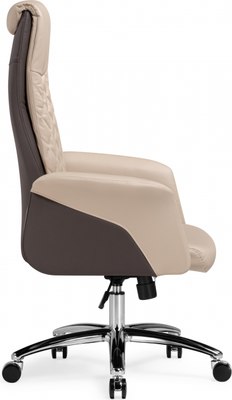 Кресло офисное Woodville Avrora (бежевый/коричневый)