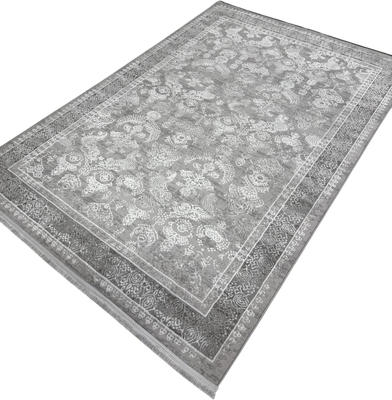 Ковер Radjab Carpet Афина Прямоугольник 9008A / 12793RK (2.4x3.4, Grey/Cream) - фото