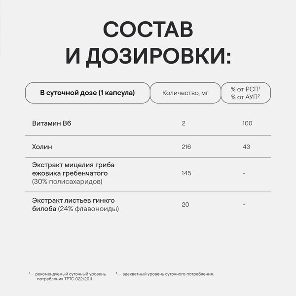 Комплексная пищевая добавка 4Fresh Унибрэйн Ежовик гребенчатый