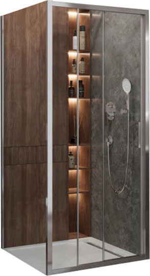 Душевой уголок Cezares MOLVENO-AHF-31-100/80-C-CR-IV - фото