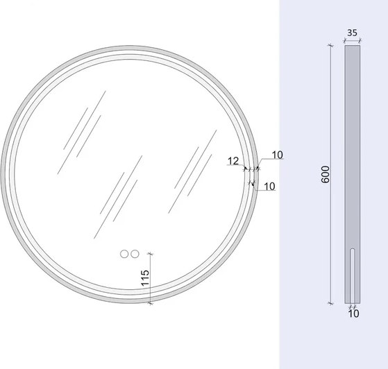 Зеркало Teymi Lina Supernova Black D60 / T20122