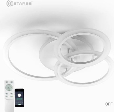 Люстра Estares Sonne 90W 4R-APP-590x525x110-WHITE/WHITE-220-IP20