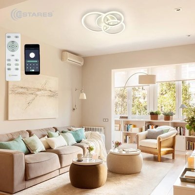 Люстра Estares Sonne 90W 4R-APP-590x525x110-WHITE/WHITE-220-IP20