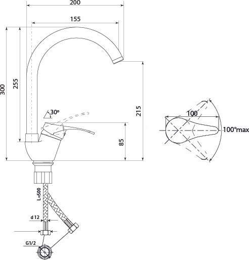 Смеситель Славен СЛ-ОД-П22