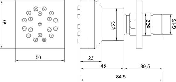 Боковой душ Aquatek AQ2098CR