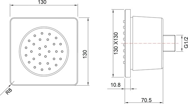 Боковой душ Aquatek AQ2099MB