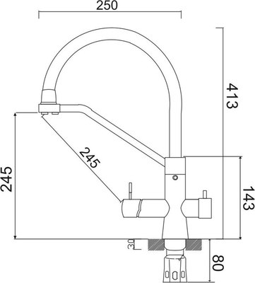 Смеситель РМС SUS127G-016F-015