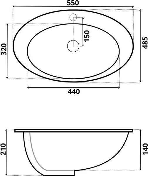 Умывальник Roxen Tierra 570150