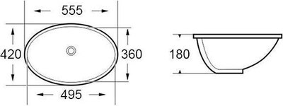 Умывальник Roxen Sopra 570140