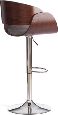 Стул барный Tetchair Lando (серый/орех/хром)