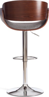 Стул барный Tetchair Lando (серый/орех/хром)
