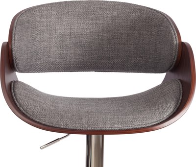 Стул барный Tetchair Lando (серый/орех/хром)