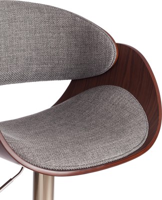 Стул барный Tetchair Lando (серый/орех/хром)