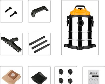 Профессиональный пылесос Deko DKVC-1400-15S / 083-1061