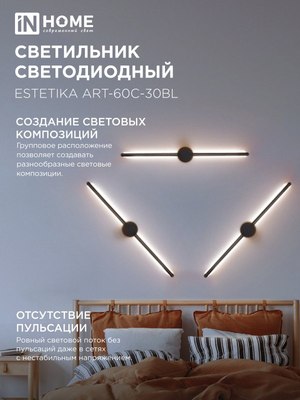 Бра INhome Estetika ART-60C-30BL / 4690612057866