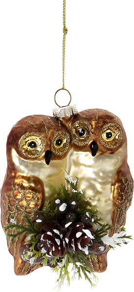 Елочная игрушка Kurt S. Adler Christmas 2024. Пара совят / T3588 - фото