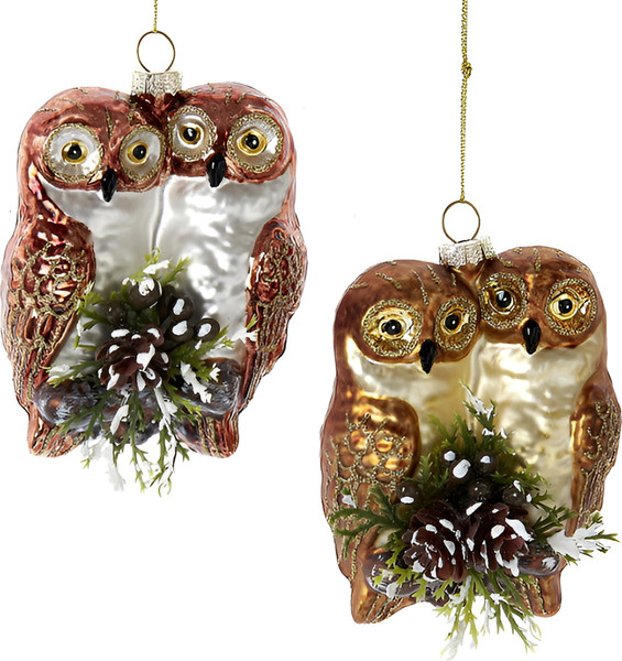 Елочная игрушка Kurt S. Adler Christmas 2024. Пара совят / T3588
