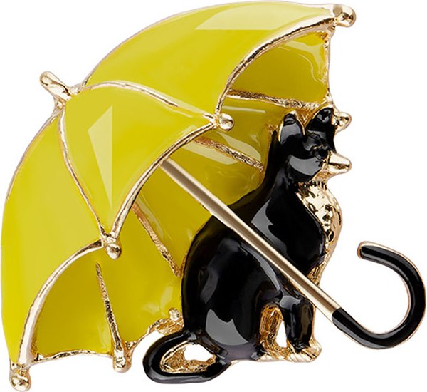 Брошь Meshu Cat And Umbrella / MS_60503 - фото