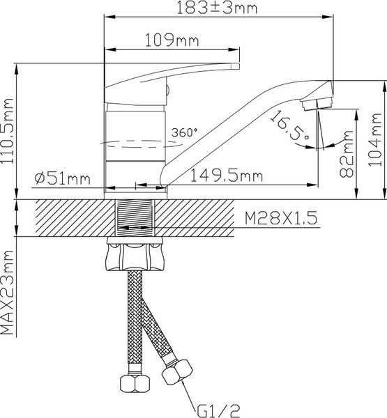 Смеситель Oasis L1013GM