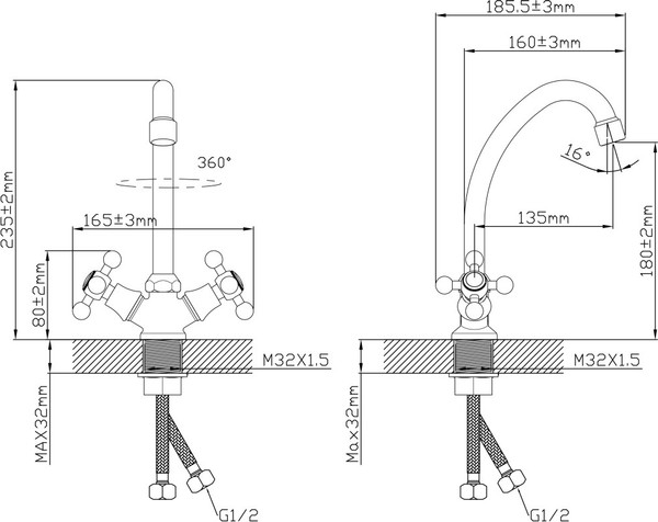 Смеситель Oasis L3014HCG_Vin