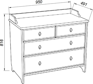 Комод ММЦ Вествик 4