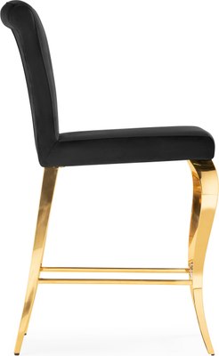 Стул барный Woodville Joan полубарный (черный/золотой)