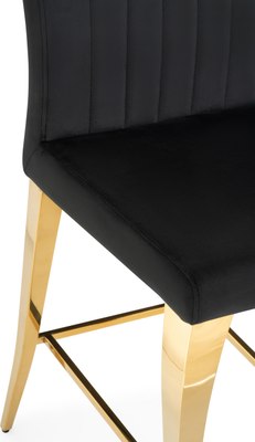 Стул барный Woodville Joan полубарный (черный/золотой)