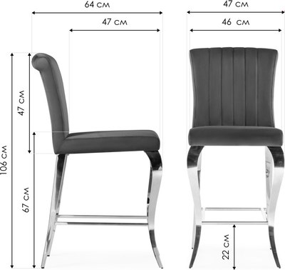 Стул барный Woodville Joan полубарный (черный/золотой)