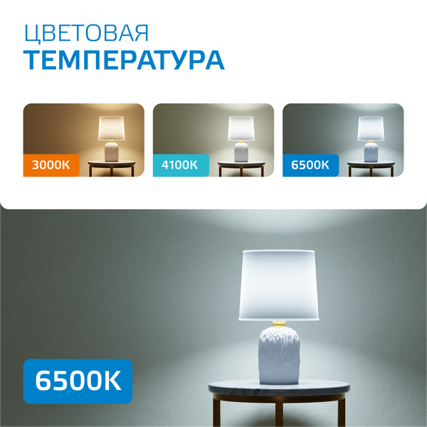 Лампа Gauss Elementary Шар 10W 750lm 6500K Е27 LED / 53230