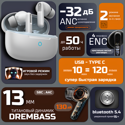 Беспроводные наушники Venso VT-709 ANC