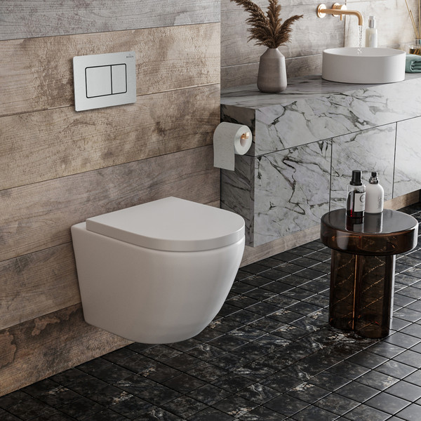 Унитаз подвесной с инсталляцией Roxen StounFix Dual Fresh 968421