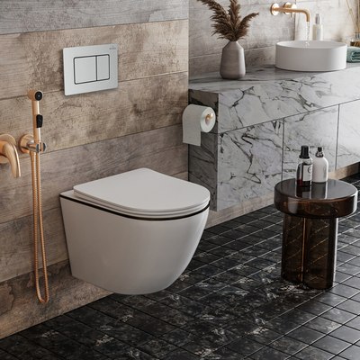 Унитаз подвесной с инсталляцией Roxen StounFix Dual Fresh 968427