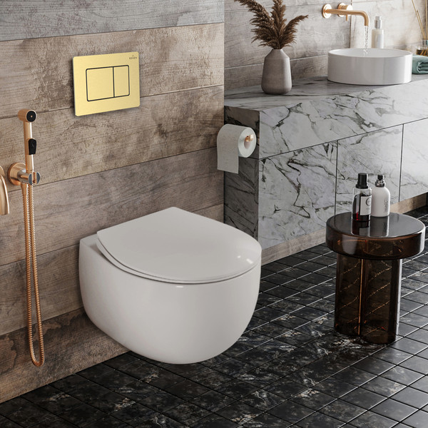 Унитаз подвесной с инсталляцией Roxen StounFix Dual Fresh 968475