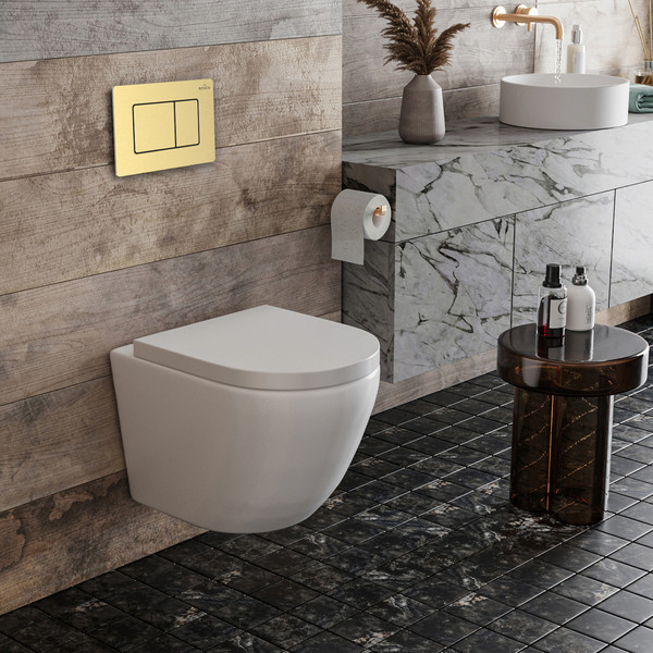 Унитаз подвесной с инсталляцией Roxen StounFix Dual Fresh 968454