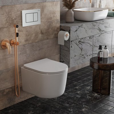 Унитаз подвесной с инсталляцией Roxen StounFix Dual Fresh 968486