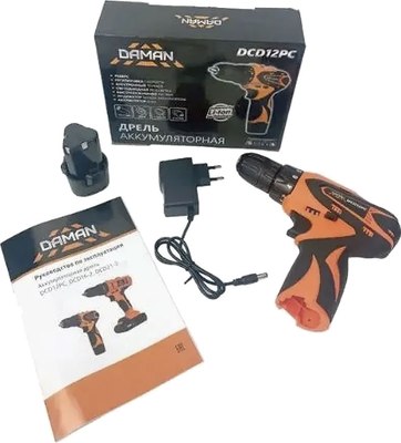 Аккумуляторная дрель-шуруповерт Daman DCD12PC