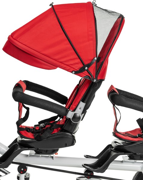 Трехколесный велосипед с ручкой NINO Двухместный