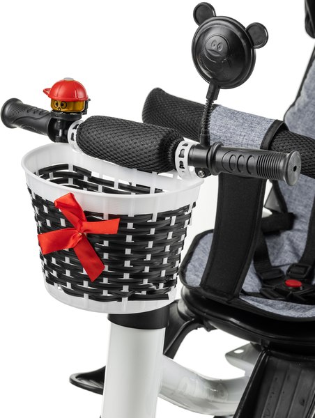 Трехколесный велосипед с ручкой NINO Двухместный