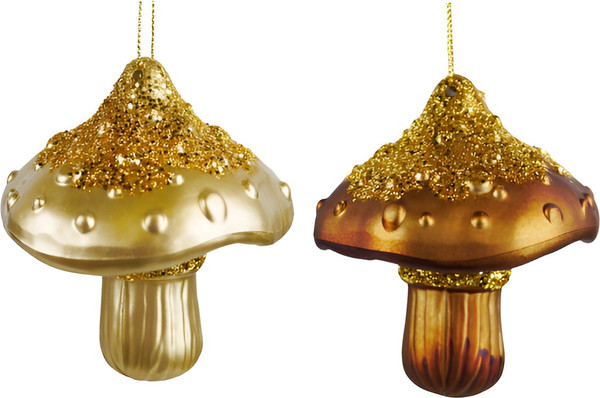 Елочная игрушка Kurt S. Adler Christmas 2024. Нарядный грибок / ZCI24040