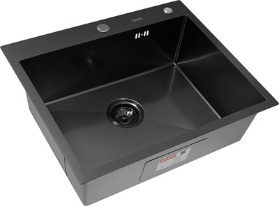 Мойка кухонная Arfeka Eco AR 60x50 (Black PVD Nano Decor Volcanic Rock)