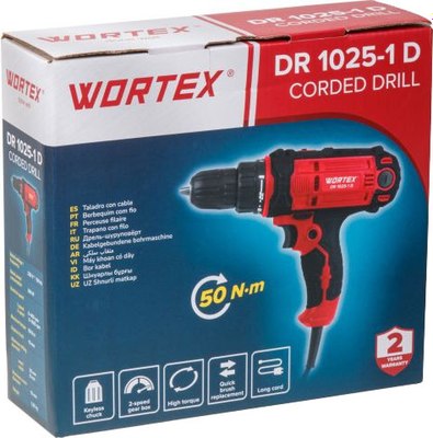 Дрель-шуруповерт Wortex DR 1025-1 D (1318793)