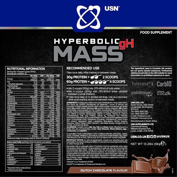 Гейнер USN Hyperbolic Mass All-in-one Dutch Chocolate